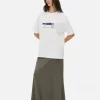 T-shirt oversize w stylu boyfriend z motywem auta