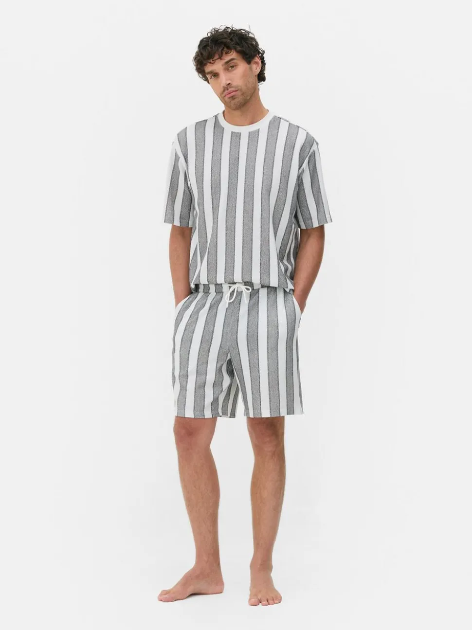 T-shirt w paski z krótkim rękawem