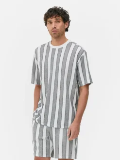 T-shirt w paski z krótkim rękawem