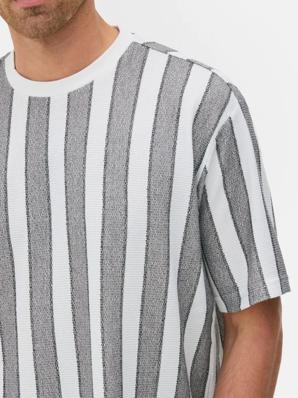 T-shirt w paski z krótkim rękawem