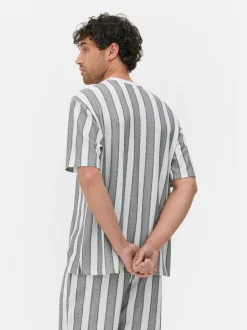 T-shirt w paski z krótkim rękawem