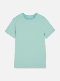 T-shirt w prążki z krótkim rękawem