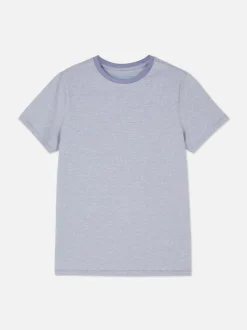 T-shirt w prążki z krótkim rękawem