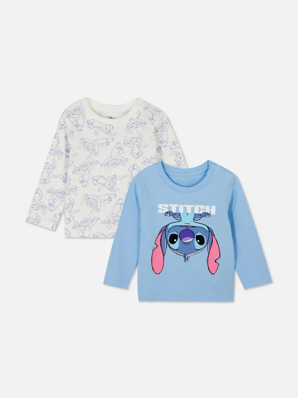 T-shirt z długim rękawem i Stichem Disneya, 2 szt.