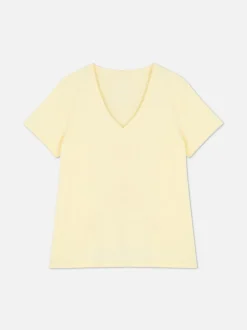 T-shirt z krótkim rękawem i dekoltem w serek