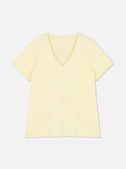 T-shirt z krótkim rękawem i dekoltem w serek