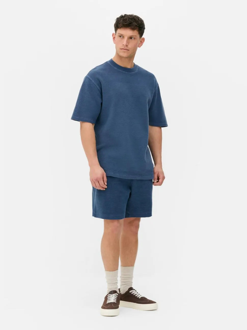 T-shirt z krótkim rękawem o waflowej fakturze