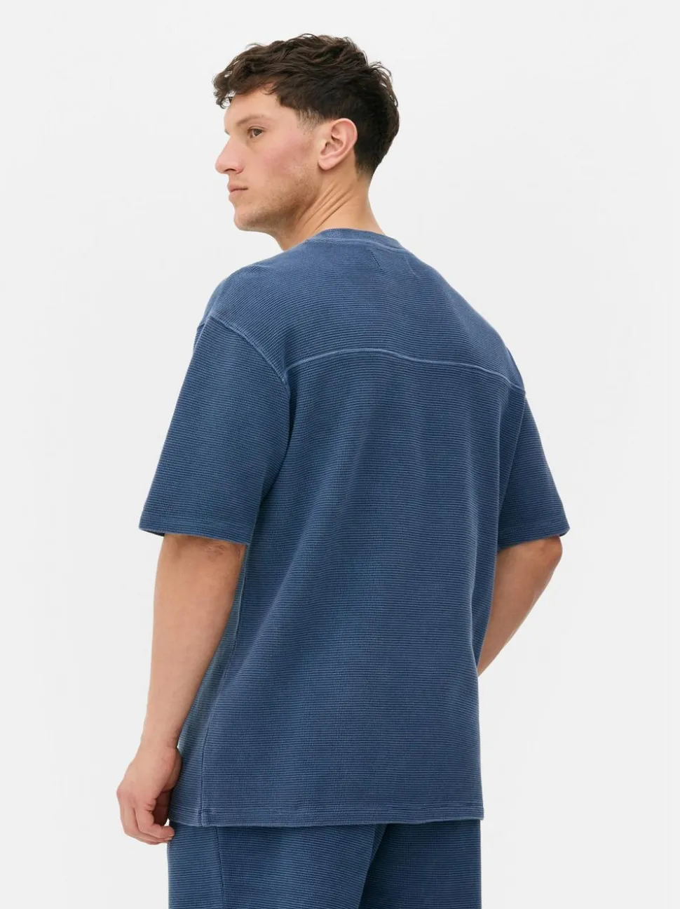 T-shirt z krótkim rękawem o waflowej fakturze