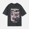 T-shirt z nadrukiem Hummera