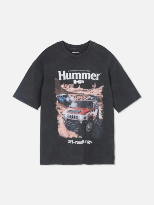 T-shirt z nadrukiem Hummera
