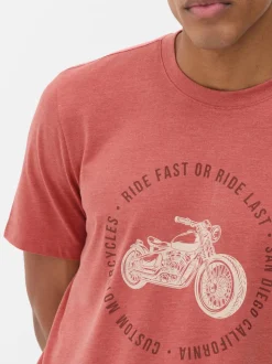 T-shirt z nadrukiem motocykla