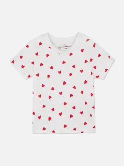 T-shirt z nadrukiem serca
