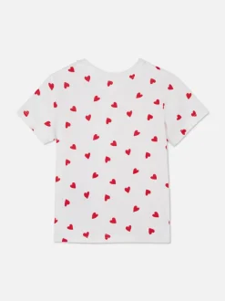 T-shirt z nadrukiem serca