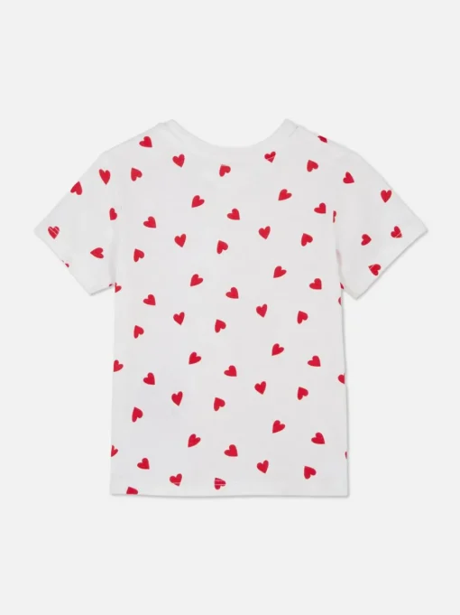 T-shirt z nadrukiem serca
