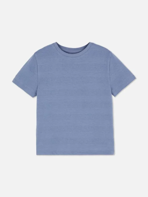 T-shirt z okrągłym dekoltem i teksturowanym motywem