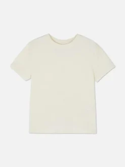 T-shirt z okrągłym dekoltem i teksturowanym motywem