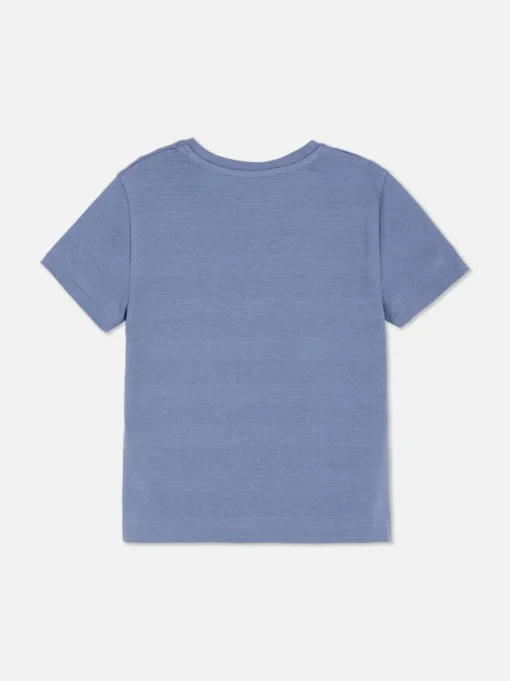 T-shirt z okrągłym dekoltem i teksturowanym motywem