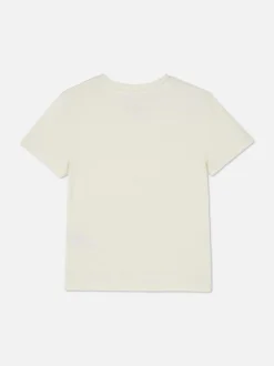 T-shirt z okrągłym dekoltem i teksturowanym motywem