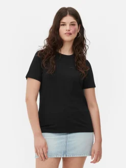 T-shirt z okrągłym dekoltem o regularnym kroju