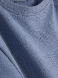 T-shirt z okrągłym dekoltem i teksturowanym motywem