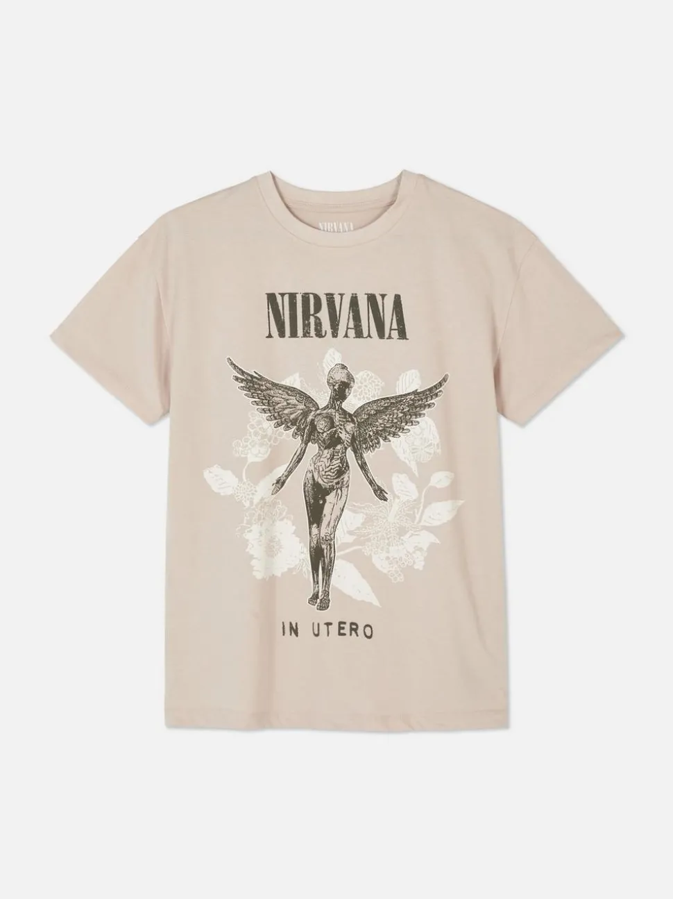 T-shirt z okrągłym dekoltem i motywem Nirvany