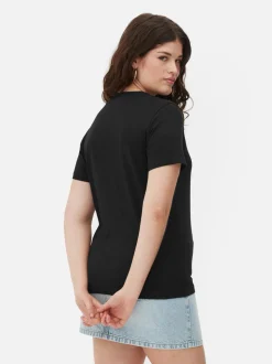 T-shirt z okrągłym dekoltem o regularnym kroju