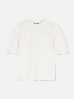 T-shirt z podwiniętymi rękawami The Edit