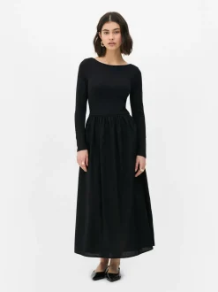 T-shirtowa sukienka midi 2 w 1