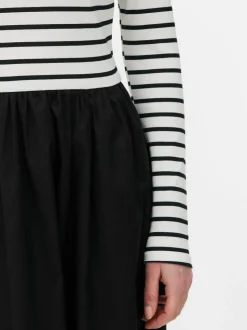 T-shirtowa sukienka midi 2 w 1