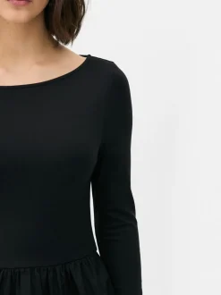 T-shirtowa sukienka midi 2 w 1