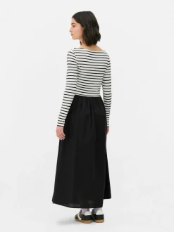 T-shirtowa sukienka midi 2 w 1