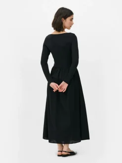 T-shirtowa sukienka midi 2 w 1