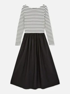 T-shirtowa sukienka midi 2 w 1