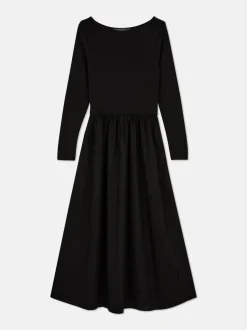 T-shirtowa sukienka midi 2 w 1