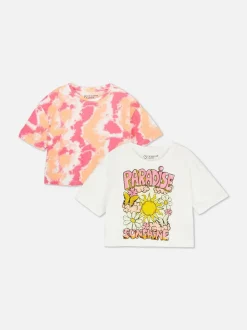 T-shirty o pudełkowym kroju z krótkim rękawem, 2 szt.