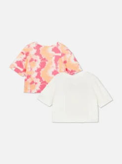 T-shirty o pudełkowym kroju z krótkim rękawem, 2 szt.