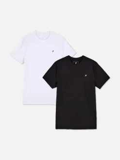 T-shirty sportowe z mieszanym wzorem, 2 szt.