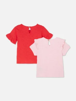 T-shirty wykończone falbankami, 2 szt.