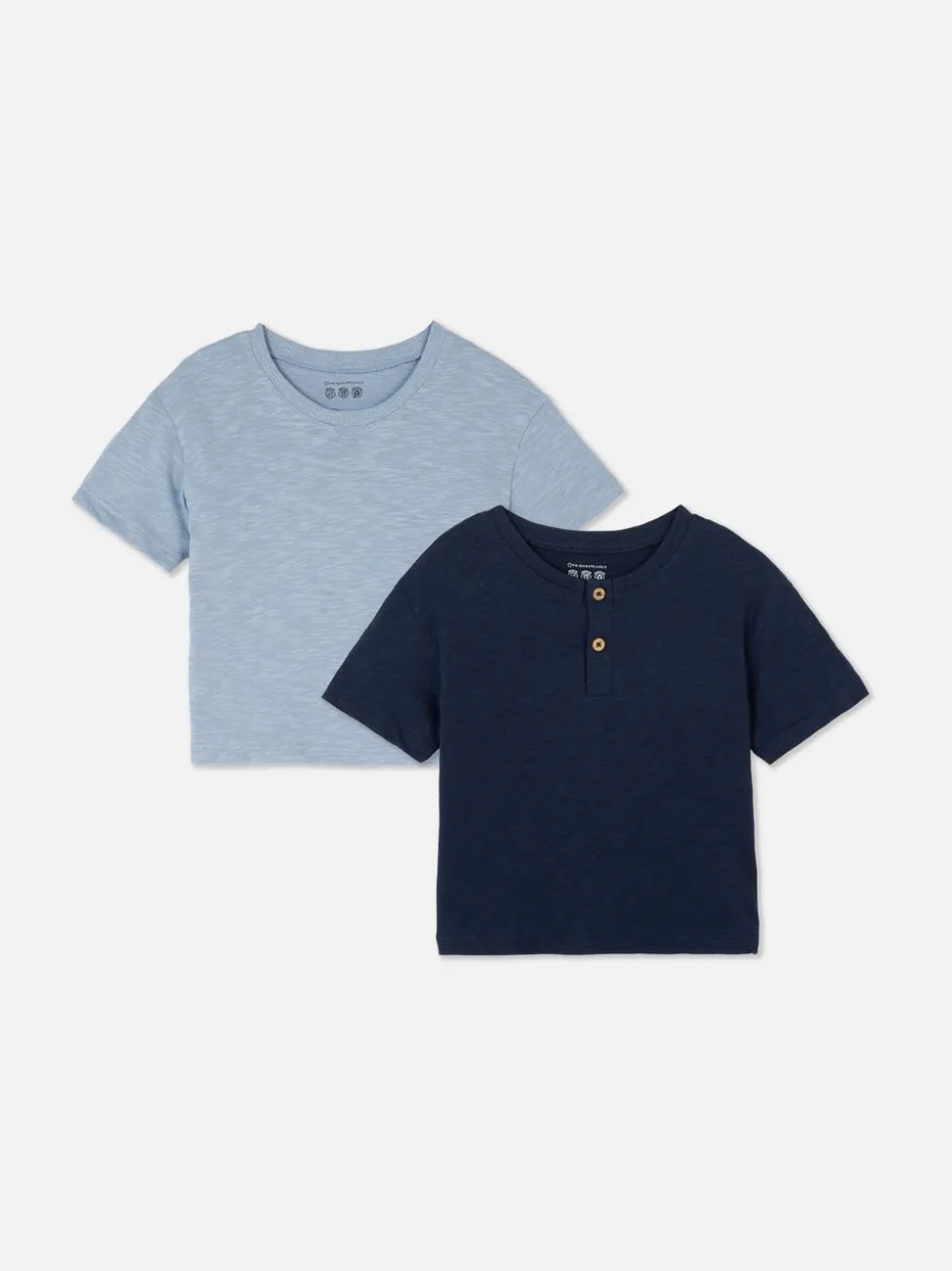 T-shirty z tkaniny o nieregularnym splocie, 2 szt.