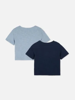 T-shirty z tkaniny o nieregularnym splocie, 2 szt.