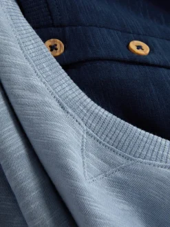 T-shirty z tkaniny o nieregularnym splocie, 2 szt.