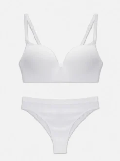 Usztywniany komplet bielizny prążkowanej