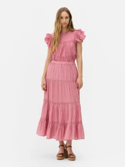 Warstwowa spódnica maxi