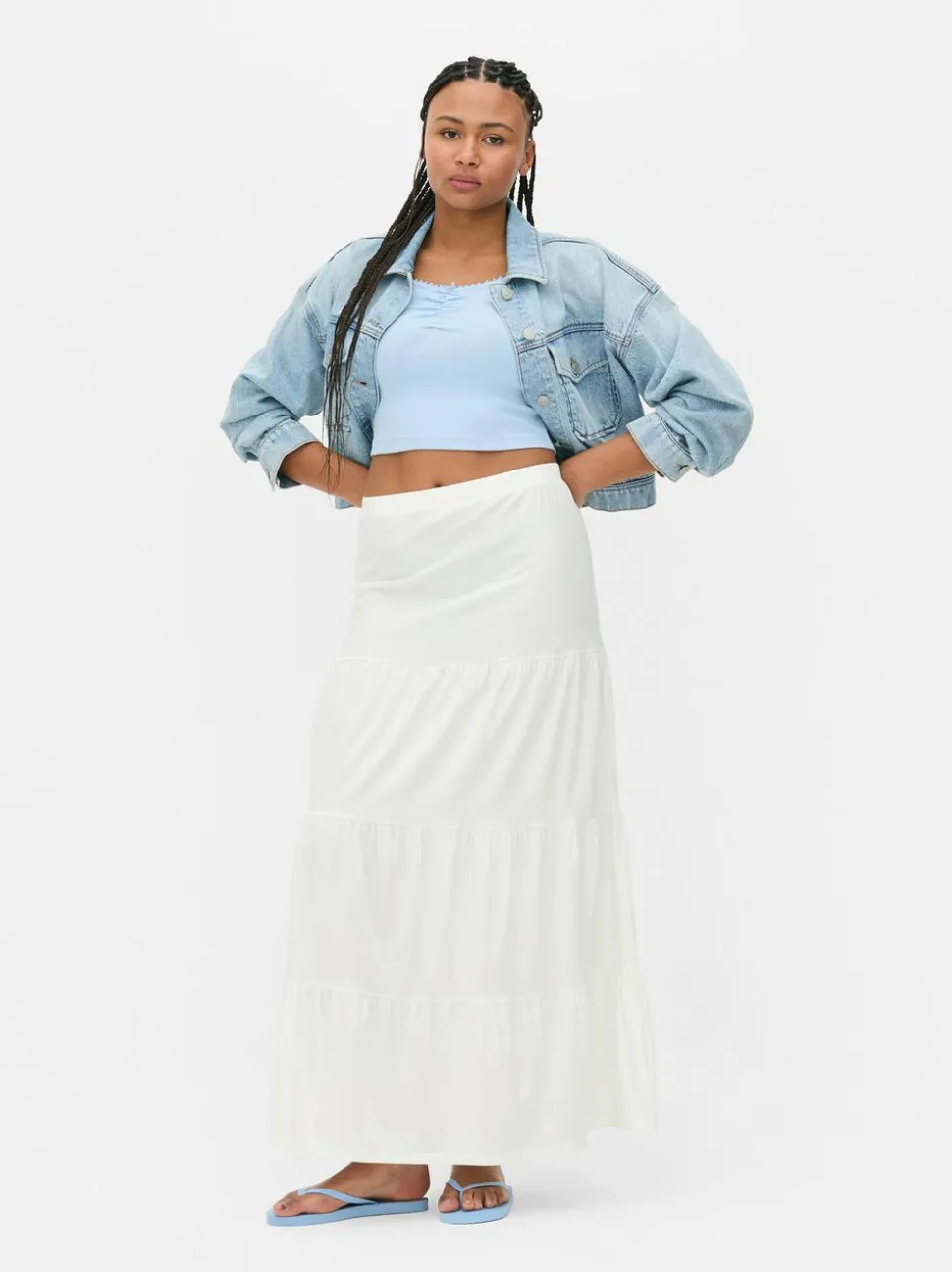 Warstwowa spódnica maxi