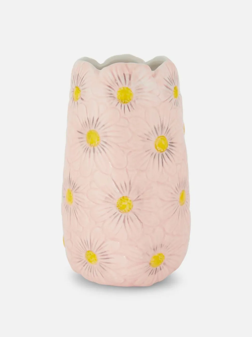 Wazon z wytłoczonym wzorem w kwiaty