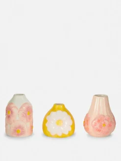 Wazony z kwiatowym wzorem, 3 szt.