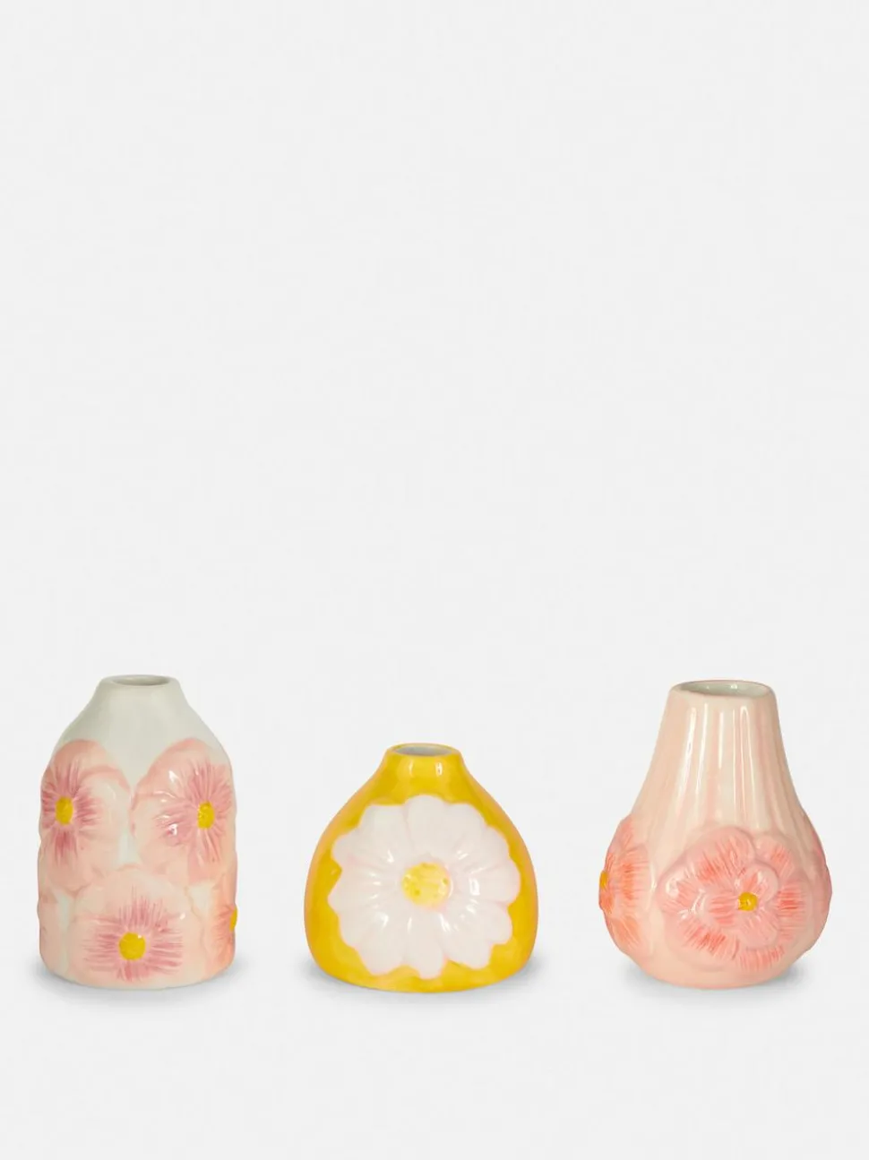 Wazony z kwiatowym wzorem, 3 szt.