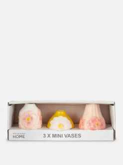 Wazony z kwiatowym wzorem, 3 szt.