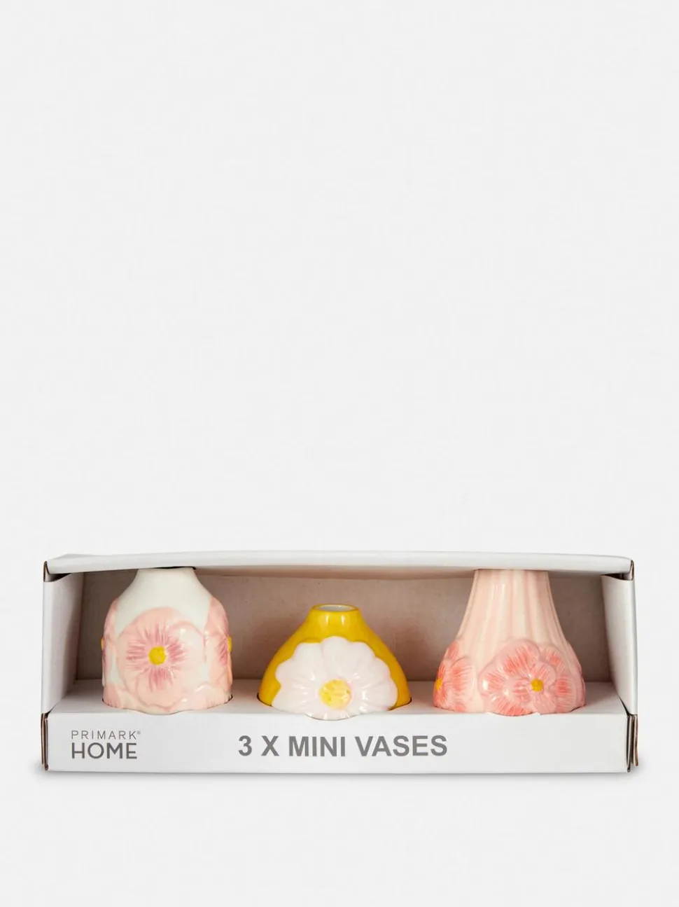 Wazony z kwiatowym wzorem, 3 szt.