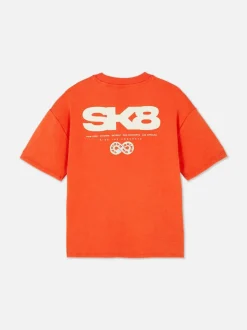Wyszywany T-shirt SK8